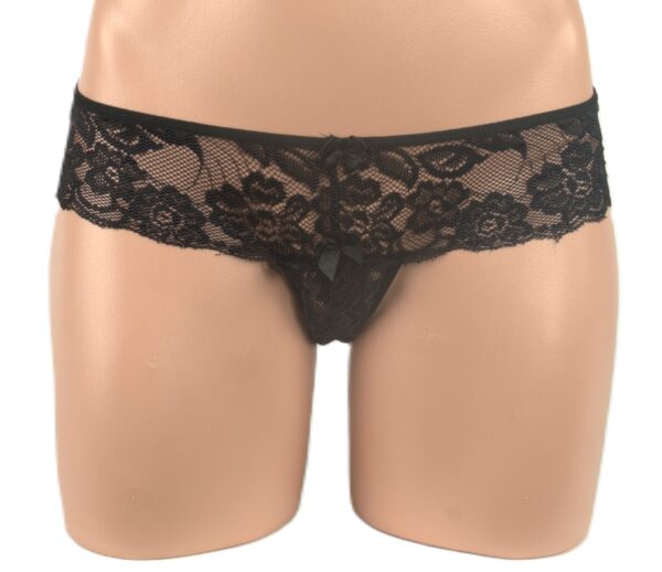 180 - Lace Crutchless G-String - Image 2
