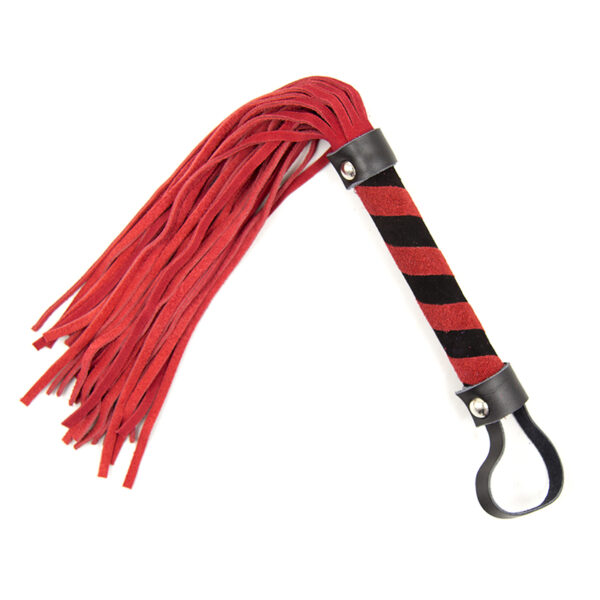 W201 - Leather Whip - Barber Shop Handle - 38cm - Image 5