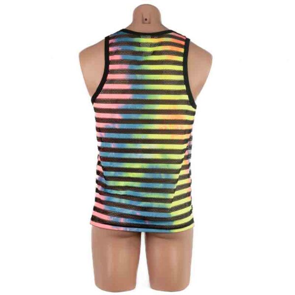 2316 - Men's Tie Dye Stripe Singlet - Image 2