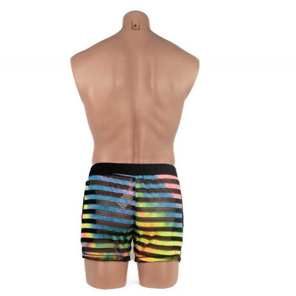 2316B - Men's Tie Dye Stripe Shorts - Image 5