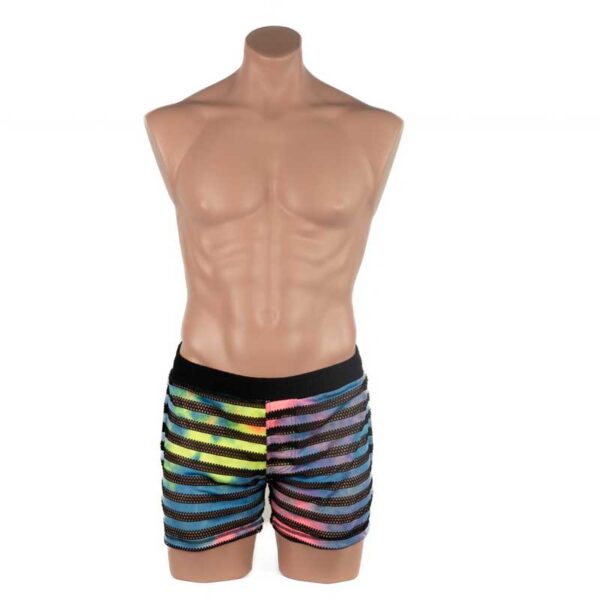 2316B - Men's Tie Dye Stripe Shorts - Image 4
