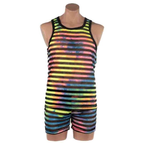2316B - Men's Tie Dye Stripe Shorts - Image 7