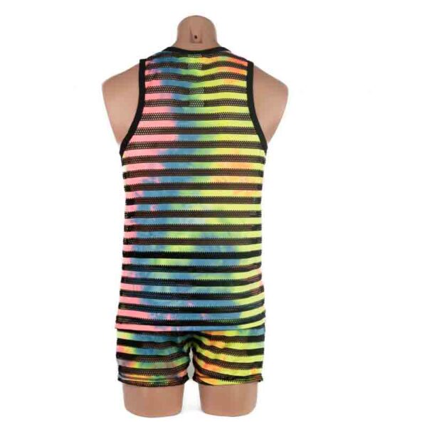 2316B - Men's Tie Dye Stripe Shorts - Image 6