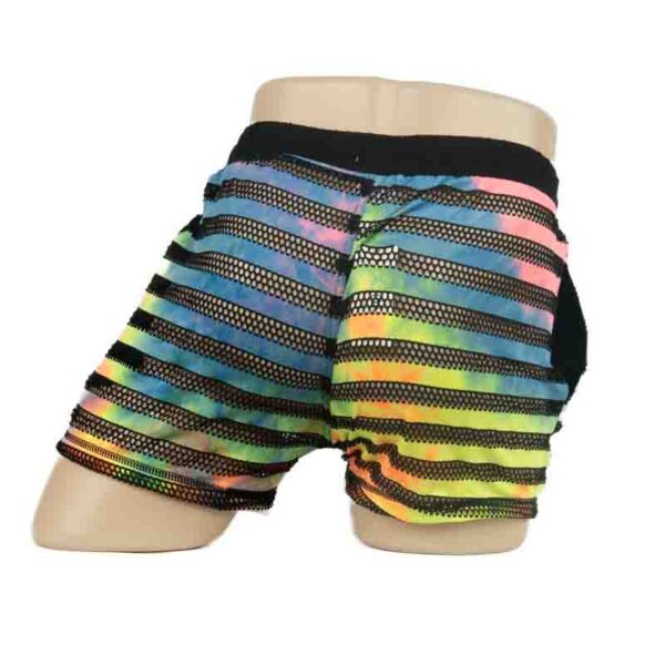 2316B - Men's Tie Dye Stripe Shorts - Image 2