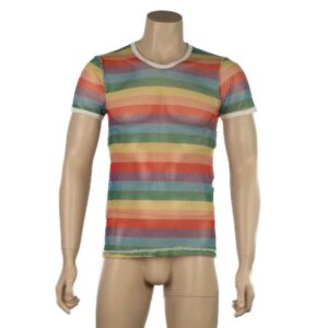 2314 - Men's Rainbow Mesh T-shirt
