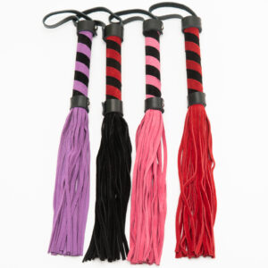W201 - Leather Whip - Barber Shop Handle - 38cm