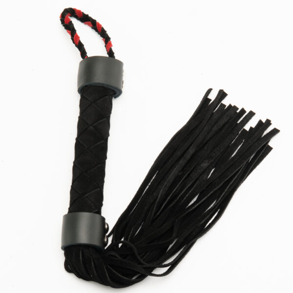 W203 - Checkered Handle Leather Whip - 38cm - Image 4