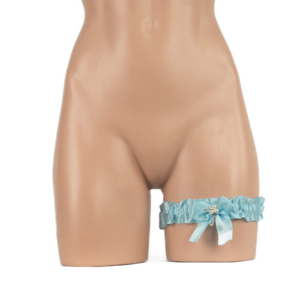 G102 - Satin Bridal Garter Wide - Image 4