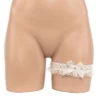 1007 - Sized Lace Leg Garter - One Size, White