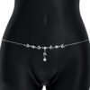 1010 - Diamonte Suspender Waist Chain - Silver