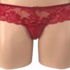 180 - Lace Crutchless G-String - 8, Wine