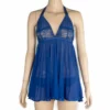 2000D - ALISON Lace Babydoll - Queen (12-14), Blue