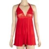 2000D - ALISON Lace Babydoll - One Size (8-10), Red