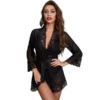 2004B - ELEKTRA Brunchcoat - One Size (8-10), Black
