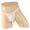 214 - Men's Stripper Clip G-String - Mens One Size, White