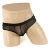 234 - Men's Mesh Bumless Brief - M, Black