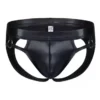 238 - Men's Wetlook Jockstrap with Ring - M, Black