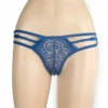 349 - Floral Cotton G-String - Blue