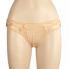 349 - Floral Cotton G-String - Flesh