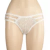 349 - Floral Cotton G-String - White