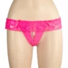 350 - Crutchless Pearl G-String - One Size, Hot Pink