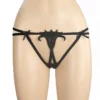 353 - Open Front G-String - Black