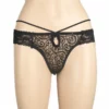 354 - Lace Frill G-String - Black