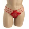 356 - Floral Bow G-String - Red