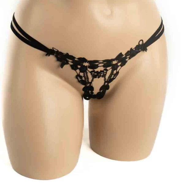 357 – Open Floral G-String - Image 13