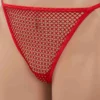359 - Diamonte Mesh G-String - One Size, Red