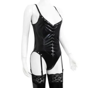 4241 - Wetlook Teddy with Suspender
