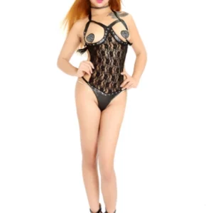 4259 - Lace Open Cupped Teddy