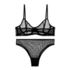 563 - Mesh Bra & G-String Set - S, Red