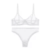 563 - Mesh Bra & G-String Set - M, White