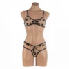 565BX - Lace Flower Set - L, Black