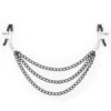 N141 - Nipple Clamps with 3 Chains - Black