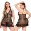 739 - Sheer Babydoll - One Size (8-12), Black