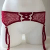 852 - Lace Suspender - Queen, Wine