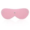 B102 - Faux Leather Stud Blindfold - Pink