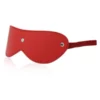 B102 - Faux Leather Stud Blindfold - Red