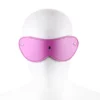 B102 - Faux Leather Stud Blindfold - Hot Pink