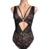 4254 - Lace Strap Teddy - S, Black