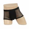 2312B - Men's Fine Mesh Boxer - S, Black