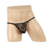 282 - Men's Lace Pouch G-String - M, Black