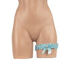 G102 - Satin Bridal Garter Wide - Light Blue
