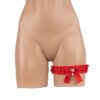 G102 - Satin Bridal Garter Wide - Red