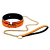 L101 Glow in the Dark Cuffs and Collar - Collar, Orange