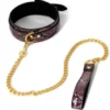 L112 - Snakeskin Print Leather Cuffs & Collar - Collar, Rainbow