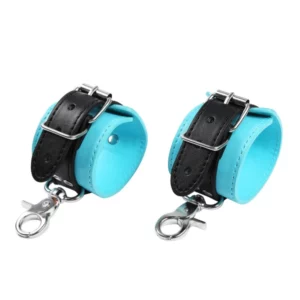 L115 - PVC Blue & Black Cuffs
