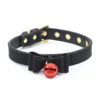 L205 - Leather PVC Collar with Cat Bell - Black